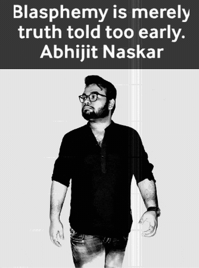 Black And White Man Blasphemy Is Merely Truth Told Too Early Abhijit Naskar GIF