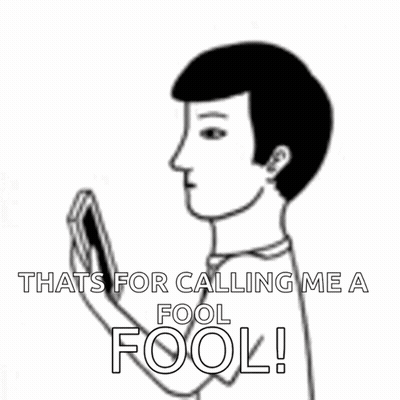 Black And White Man Covering Mouth Saying Thats For Calling Me A Fool GIF