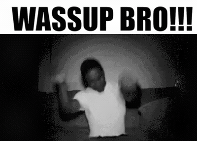 Black And White Man Dancing Wassup Bro GIF