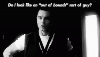 Black And White Man Do I Look Like An Out Of Bounds Sort Of Guy GIF