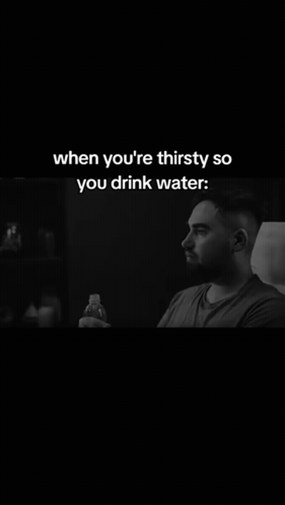 Black And White Man Drinking Water GIF