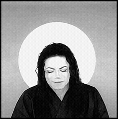 Black And White Man Eyes Closed White Circle GIF