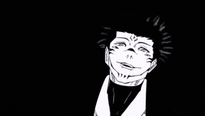Black And White Man Face With Red Locks In GIF