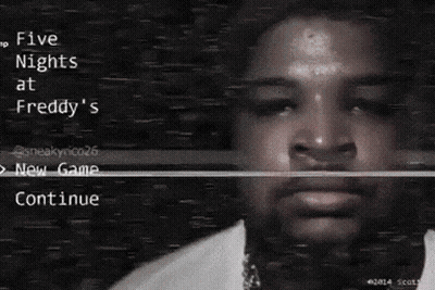 Black And White Man Five Nights At Freddy's GIF