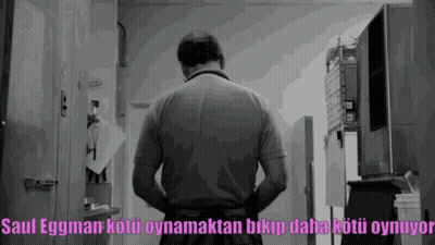Black And White Man Hallway Saul Eggman GIF