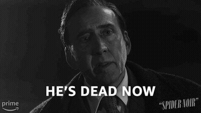 Black And White Man He's Dead Now GIF