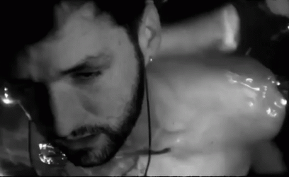 Black And White Man Holding Breath GIF