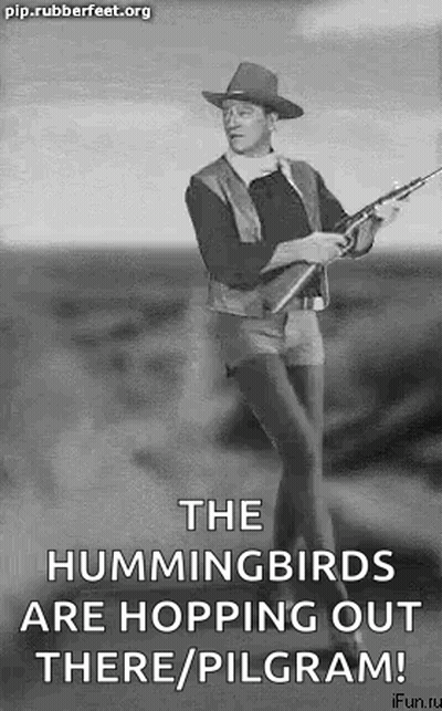 Black And White Man Holding Gun In Field GIF
