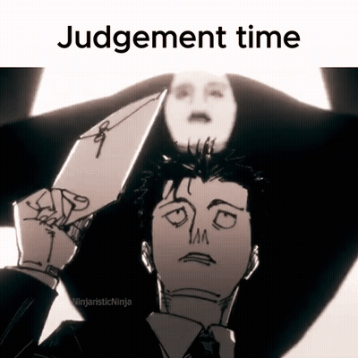 Black And White Man Holding Knife Judgement Time GIF