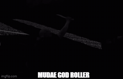 Black And White Man Holding Knife Mudae God Roller GIF