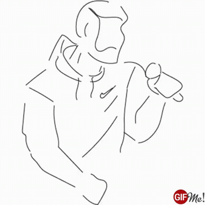 Black And White Man Holding Microphone Saying GIF Me GIF