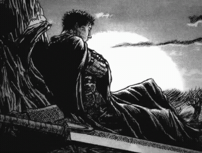 Black And White Man Holding Sword GIF