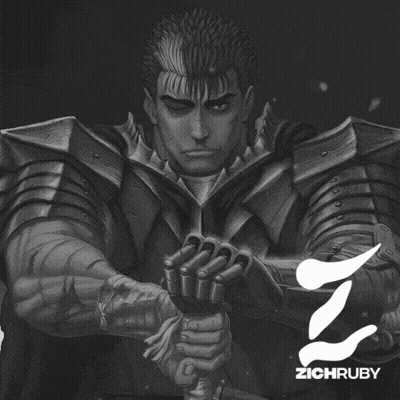 Black And White Man Holding Sword In Front Of Black Hole GIF