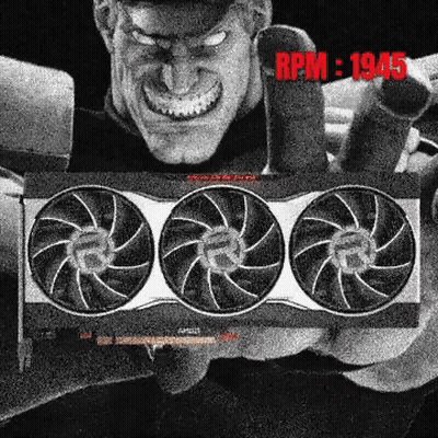 Black And White Man Holding Three-Fan Graphics Card GIF