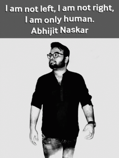 Black And White Man I Am Not Left I Am Not Right I Am Only Human GIF