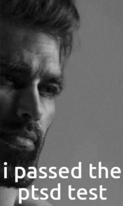 Black And White Man I Passed The PTSD Test GIF
