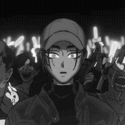 Black And White Man In Baseball Cap GIF