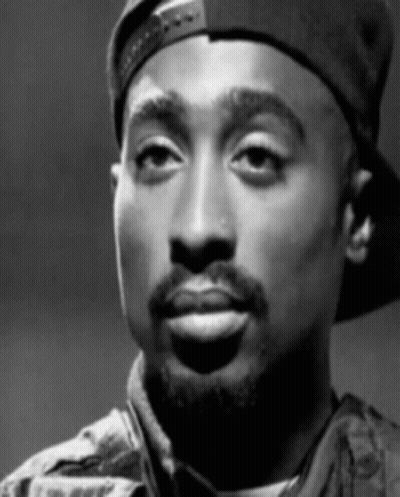 Black And White Man In Baseball Cap With Beard GIF