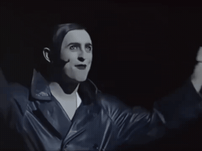 Black And White Man In Black Jacket GIF