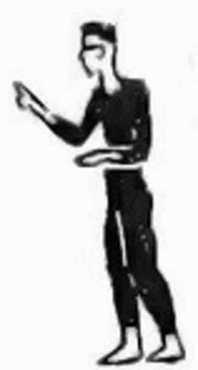 Black And White Man In Black Jumpsuit Holding Gun GIF
