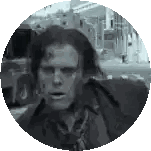Black And White Man In Circle Sticker