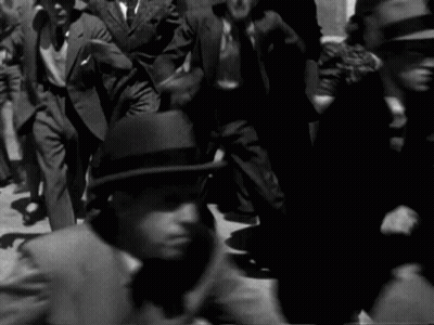 Black And White Man In Fedora GIF
