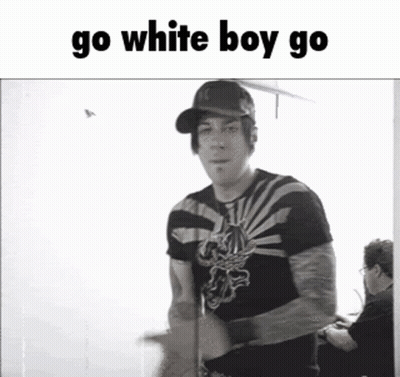 Black And White Man In Hat Go White Boy Go GIF