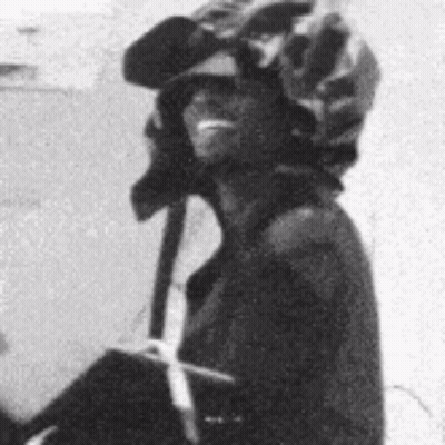 Black And White Man In Helmet And Sunglasses GIF