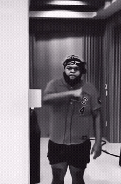 Black And White Man In Jersey Number 4 GIF