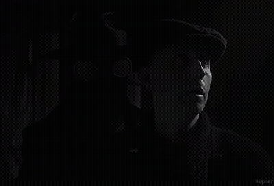 Black And White Man In Mask And Hat GIF