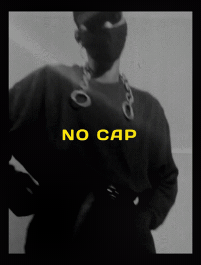 Black And White Man In Mask With Yellow No Cap GIF