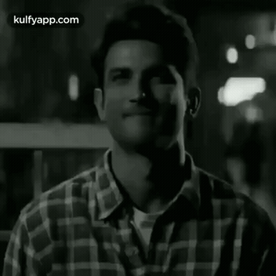 Black And White Man In Plaid Shirt GIF