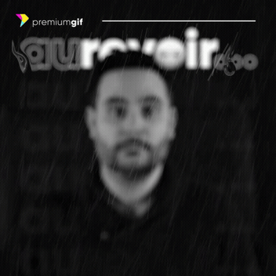 Black And White Man In Rain Auravoir GIF