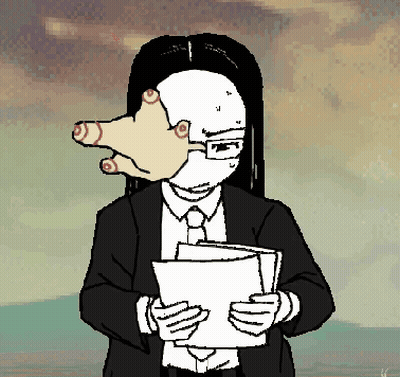 Black-And-White Man In Suit And Tie Holding Paper GIF