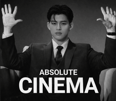 Black And White Man In Suit And Tie Saying Absolute Cinema GIF