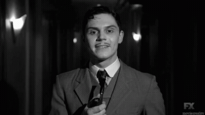 Black And White Man In Suit And Tie With FX GIF