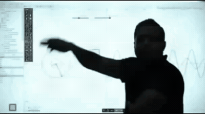 Black And White Man In Suit Looking Up GIF
