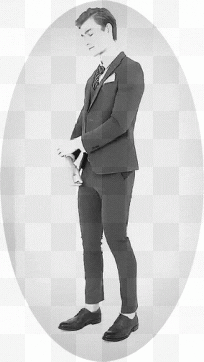 Black And White Man In Suit GIF