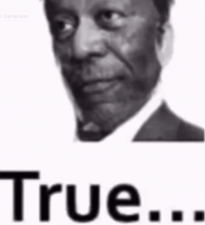 Black And White Man In Suit Saying True GIF