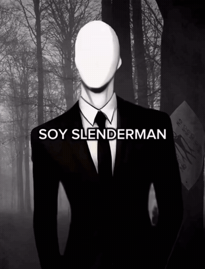 Black And White Man In Suit With Soy Slenderman GIF