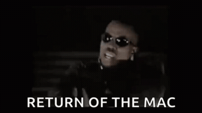 Black And White Man In Sunglasses And Turtleneck Return Of The Mac GIF