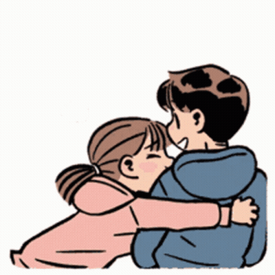 Black And White Man Kissing Woman On Forehead GIF