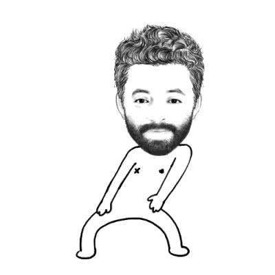 Black And White Man Kneeling Sticker