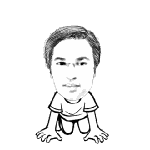 Black And White Man Kneeling With Open Mouth Sticker
