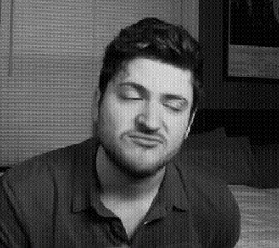 Black And White Man Making Funny Face Eyes Closed GIF