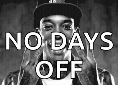 Black And White Man No Days Off GIF