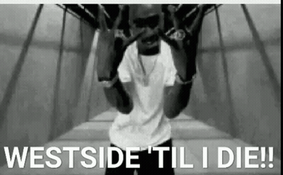 Black And White Man On Bridge Westside Til I Die GIF