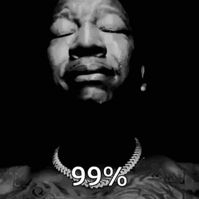 Black And White Man Praying 99.99 GIF