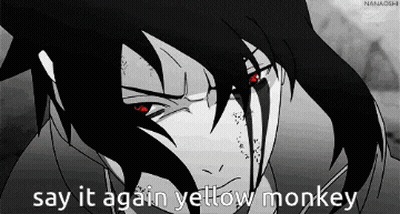 Black And White Man Red Eyes Say It Again Yellow Monkey GIF