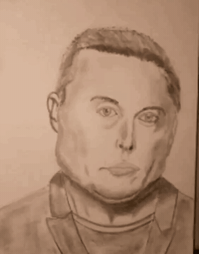 Black And White Man's Face GIF
